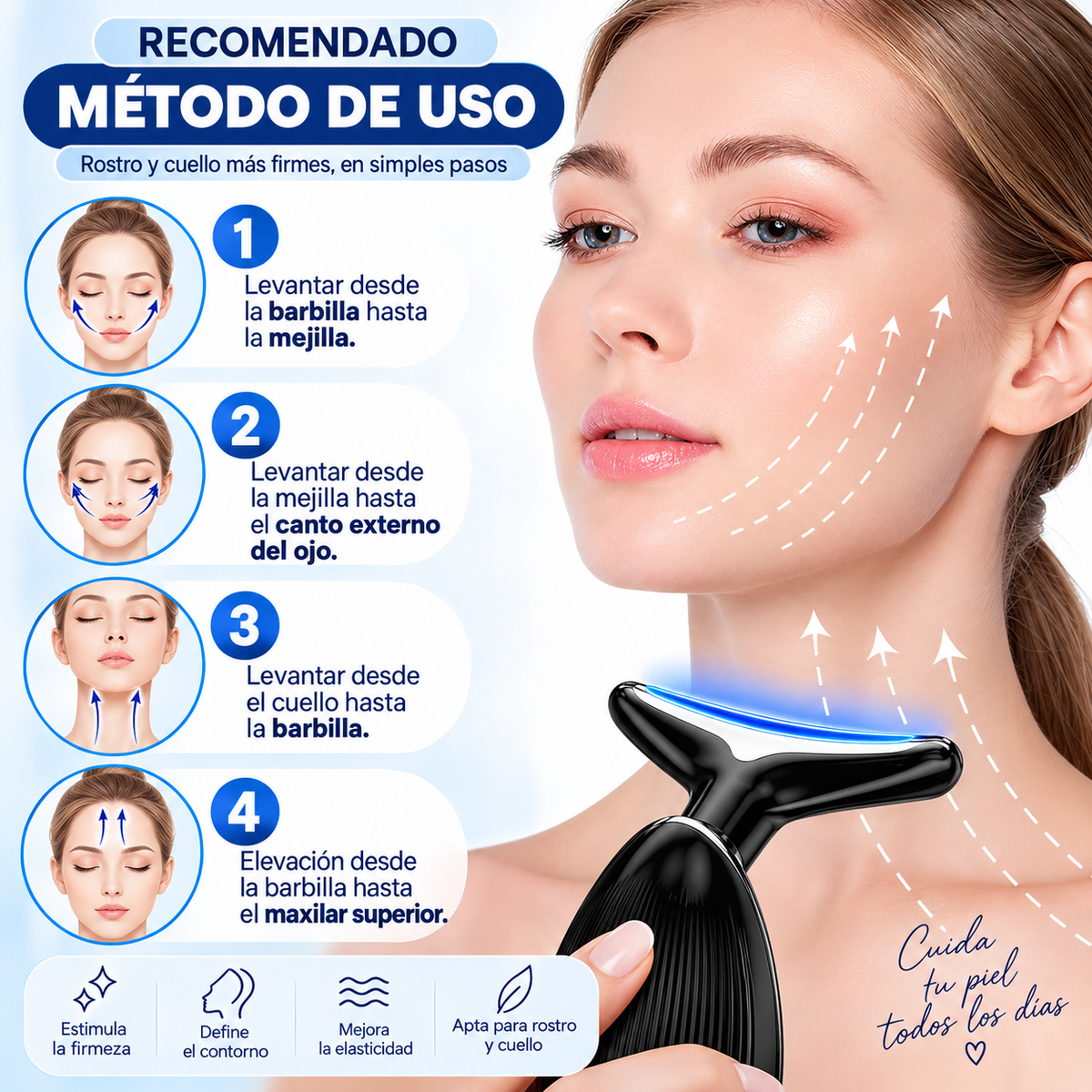 FaceLift Pro – Masajeador Reafirmante de Rostro y Papada