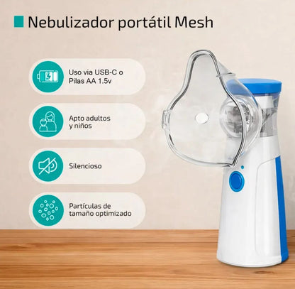 Nebulizador Portátil de Malla JSL-W302 – Para Niños y Adultos