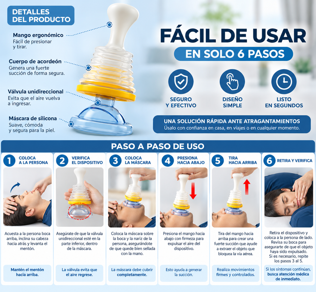 Dispositivo Portátil de Emergencia Anti asfixia