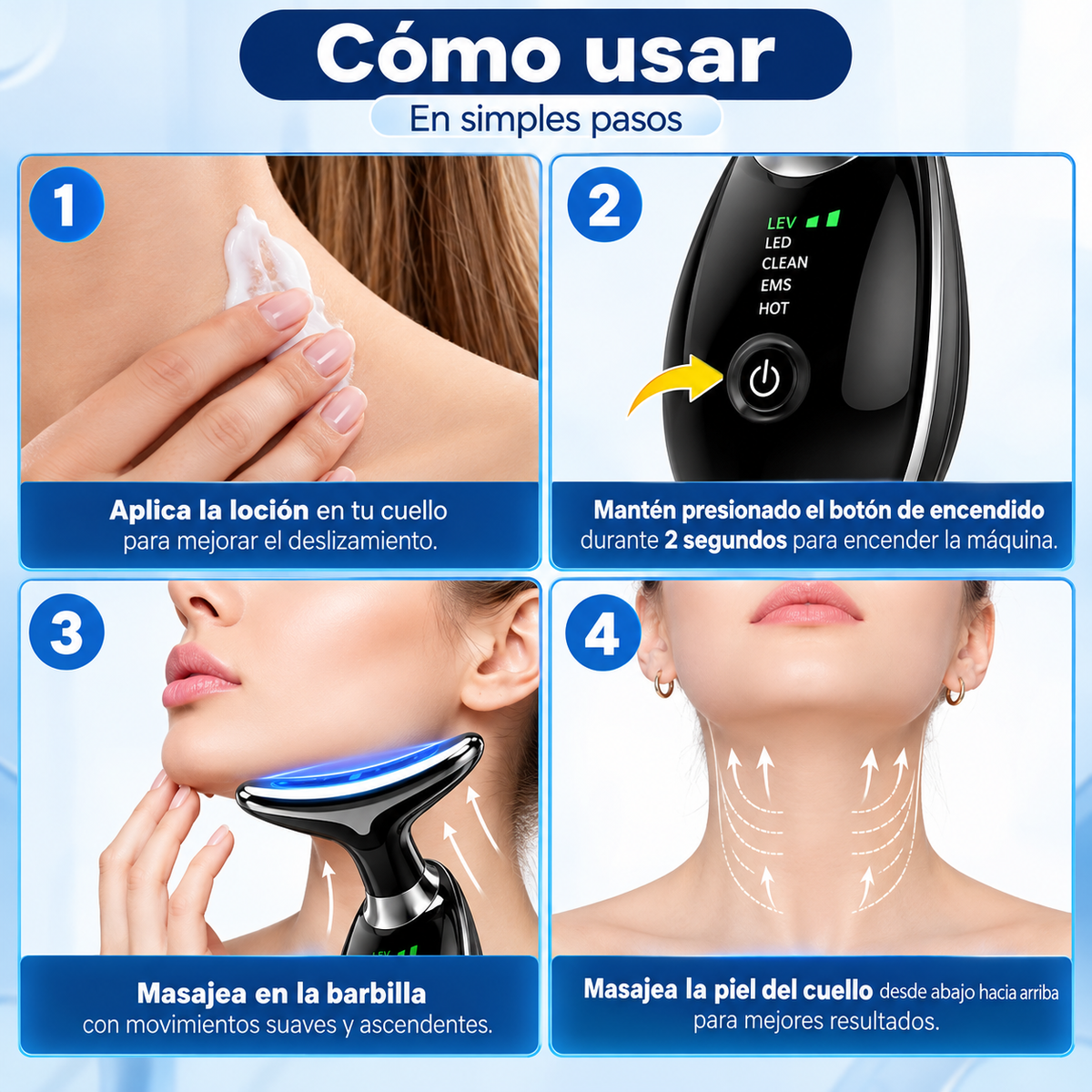 FaceLift Pro – Masajeador Reafirmante de Rostro y Papada