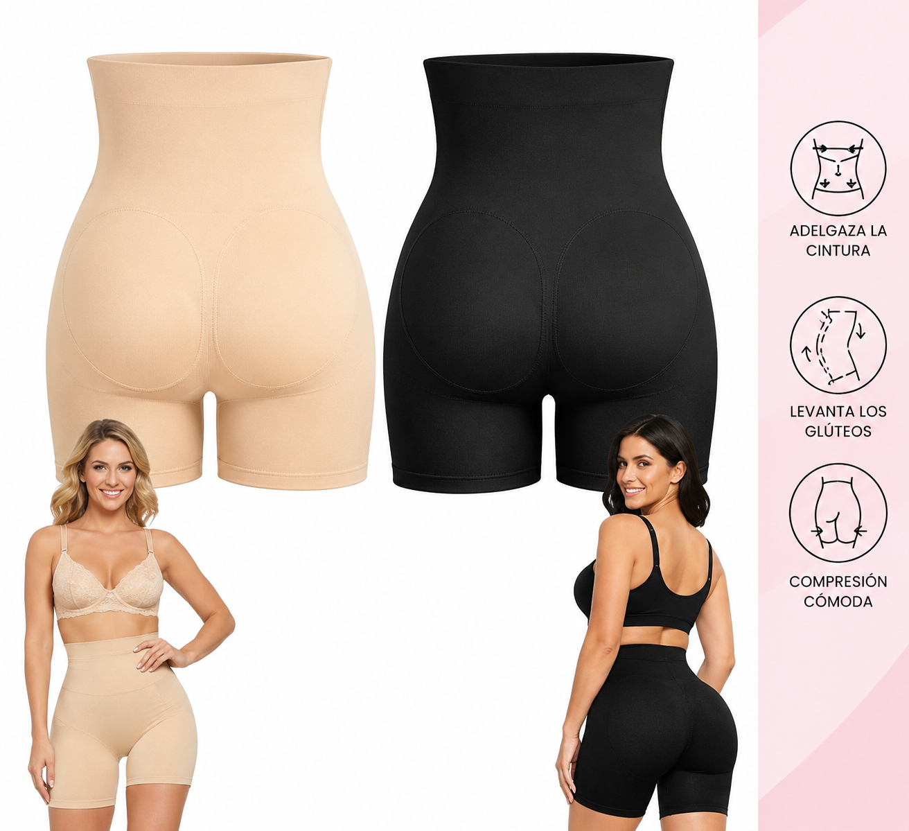 Short Moldeador 3D Push Up – Realce y Control Abdominal