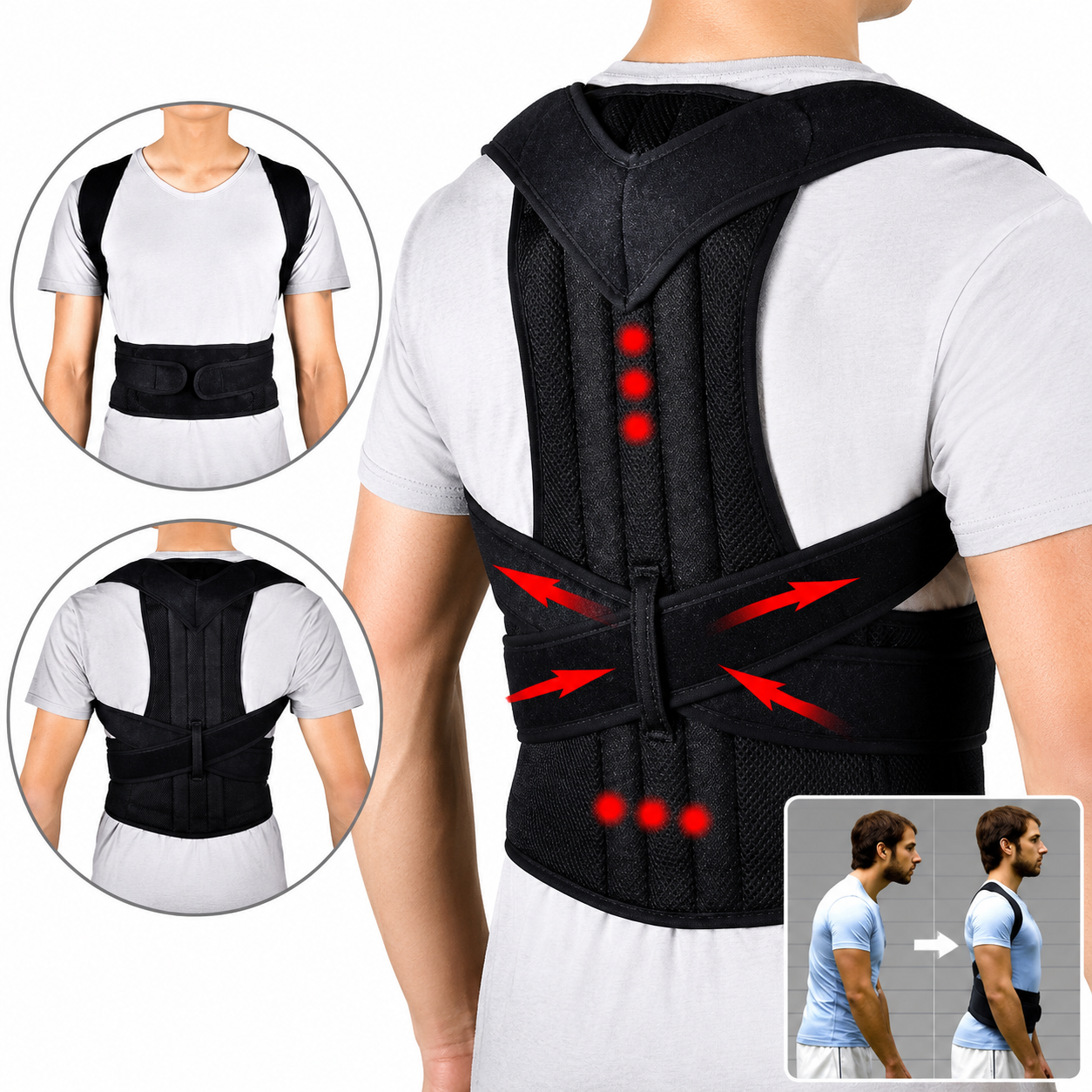 Faja Correctora de Postura Doble Cinturón Unisex