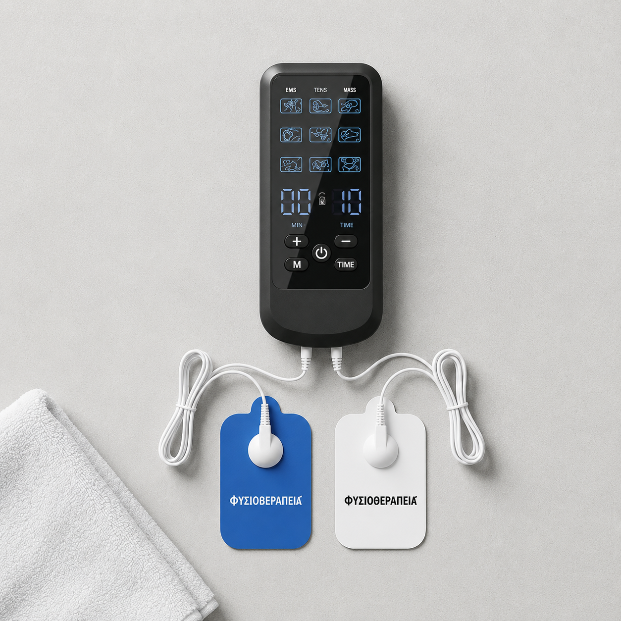 Masajeador Eléctrico TENS/EMS Portátil – Estimulador Muscular con Intensidad Ajustable