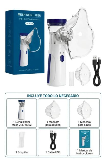 Nebulizador Portátil de Malla JSL-W302 – Para Niños y Adultos