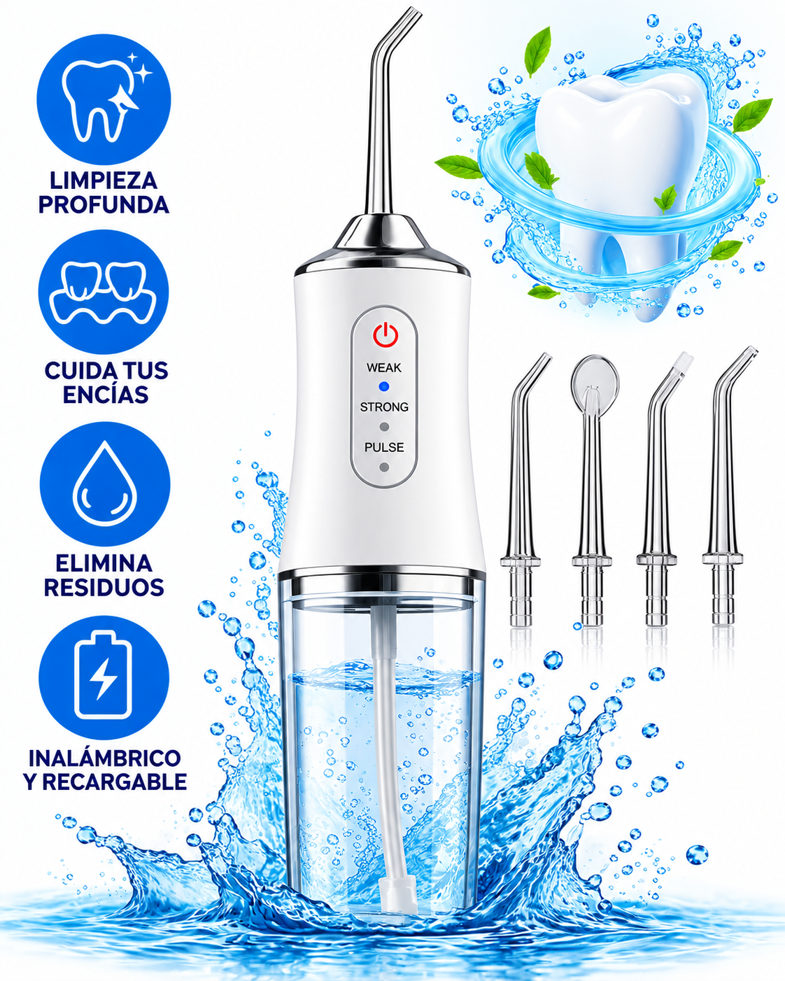 FreshClean Pro – Irrigador Bucal de Limpieza Profunda
