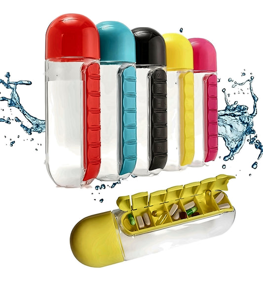 HydraGo 2 en 1 – Botella con Pastillero Integrado